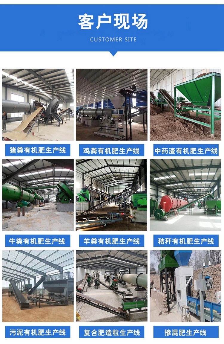 畜禽糞便廚余垃圾污泥秸稈生活有機垃圾加工有機肥生產線機器設備 -