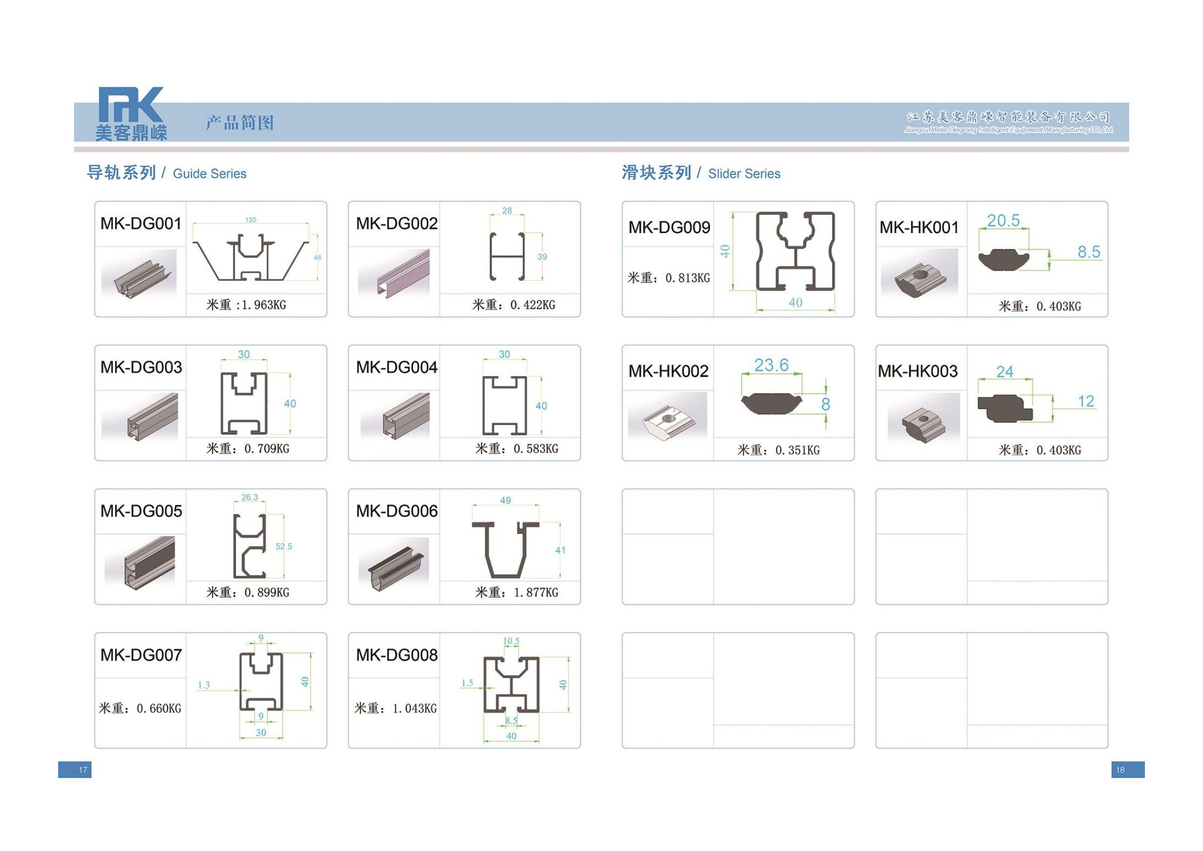 導(dǎo)軌，夾具，邊壓塊系列(圖1)